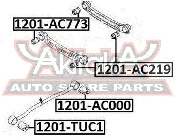 ASVA 1201TUC1 Подвеска, рычаг независимой подвески колеса