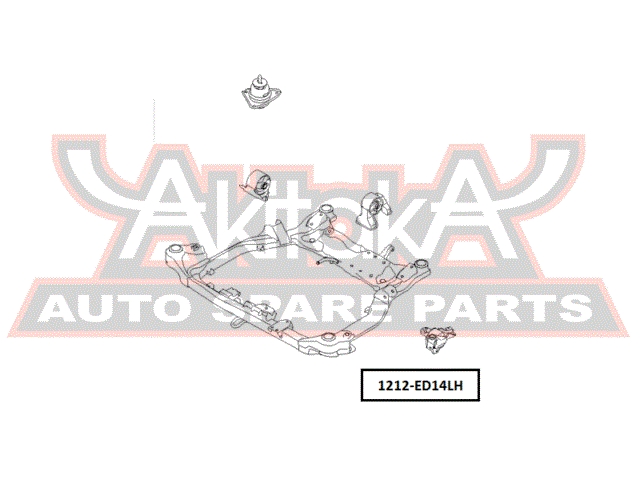 ASVA 1212ED14LH ПОДУШКА ДВИГАТЕЛЯ ЛЕВАЯ