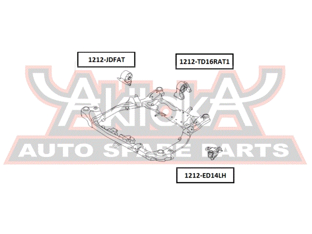 ASVA 1212TD16RAT1 ПОДУШКА ДВИГАТЕЛЯ ЗАДНЯЯ