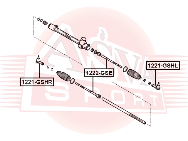 ASVA 1221GSHR НАКОНЕЧНИК РУЛЕВОЙ