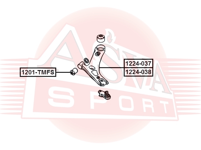 ASVA 1224037 РЫЧАГ ПЕРЕДНИЙ НИЖНИЙ ПРАВЫЙ