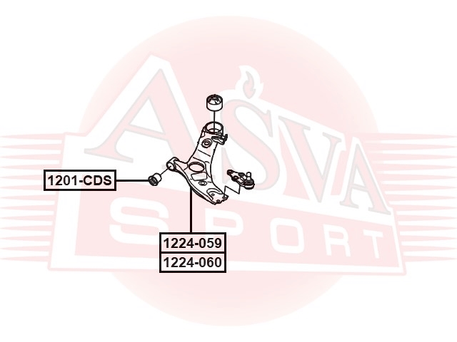 ASVA 1224060 Рычаг передний нижний левый
