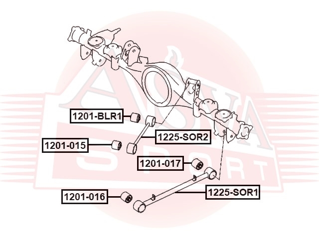 ASVA 1225SOR1 Тяга задняя продольная