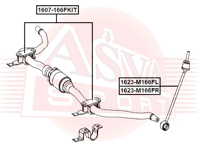 ASVA 1623M166FR ТЯГА СТАБИЛИЗАТОРА