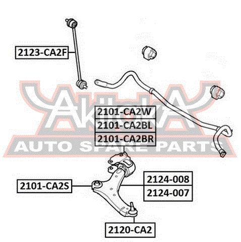 ASVA 2123CA2F Тяга стабилизатора перед. FORD MONDEO CA2 2007<