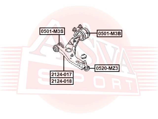 ASVA 2124018 Рычаг подвески перед. лев. FORD FOCUS CB8 2011<
