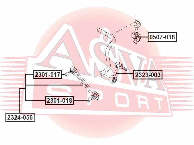 ASVA 2324056 Рычаг задний левый