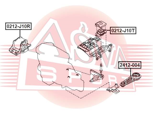ASVA 2412004 Опора двигателя