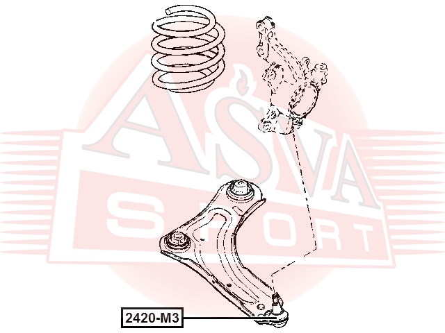 ASVA 2420M3 Опора шаровая RENAULT MEGANE III 2008-2016
