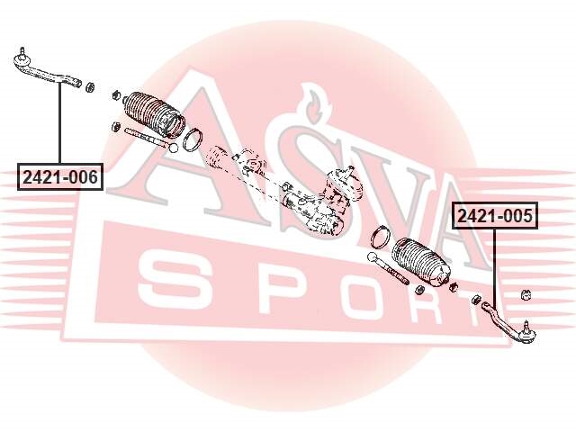 ASVA 2421006 Наконечник рулевой