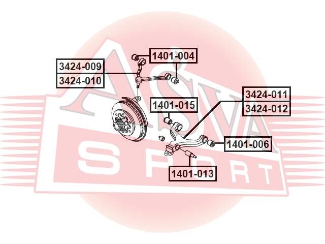 ASVA 3424010 Рычаг передний верхний левый