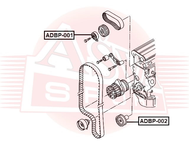 ASVA ADBP001 РОЛИК НАТЯЖНОЙ