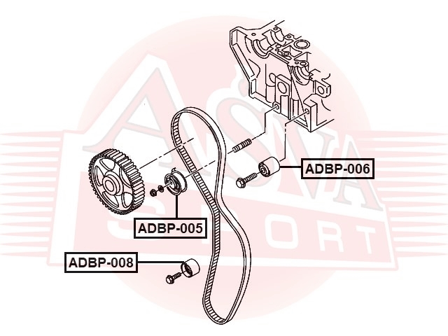 ASVA ADBP008 РОЛИК НАТЯЖНОЙ