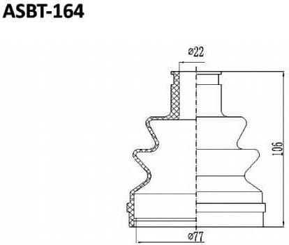 ASVA ASBT164 ПЫЛЬНИК ШРУС ASTRA/CORSA 21x78x97 (БЕЗ СМАЗКИ)