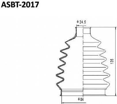 ASVA ASBT2017 ПЫЛЬНИК ШРУС (КОМПЛЕКТ БЕЗ СМАЗКИ)