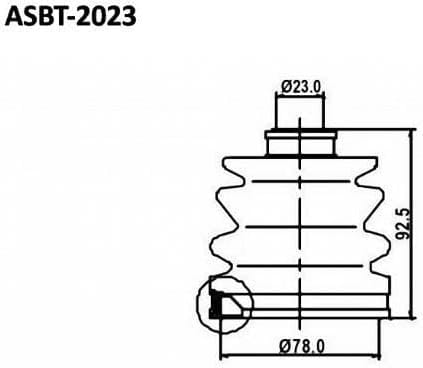 ASVA ASBT2023 Пыльник ШРУСа (КОМПЛЕКТ БЕЗ СМАЗКИ) SUBARU LEGACY (FRONT)