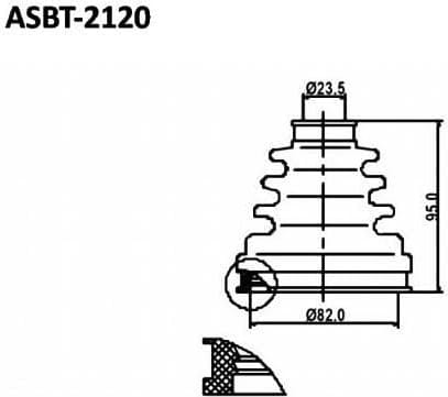 ASVA ASBT2120 ПЫЛЬНИК ШРУС (КОМПЛЕКТ БЕЗ СМАЗКИ) 22x71x91