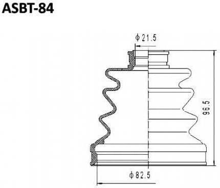 ASVA ASBT84 ПЫЛЬНИК ШРУС COLT/LANCER 21x84x89 (БЕЗ СМАЗКИ)