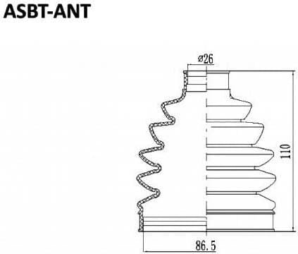 ASVA ASBTANT ПЫЛЬНИК ШРУС CAPTIVA/ANTARA 22x88x102 (БЕЗ СМАЗКИ)