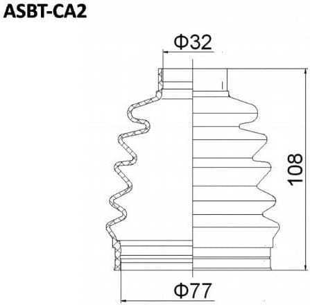 ASVA ASBTCA2 Пыльник ШРУСа (К-кт без смазки) 32x79x109