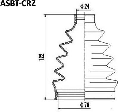 ASVA ASBTCRZ ПЫЛЬНИК ШРУС CRUZE 23x78x108 (БЕЗ СМАЗКИ)
