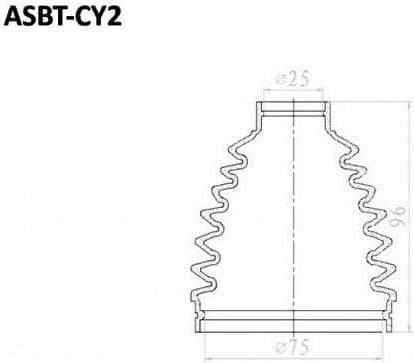ASVA ASBTCY2 ПЫЛЬНИК ШРУС LANCER 23x71x95 (БЕЗ СМАЗКИ)