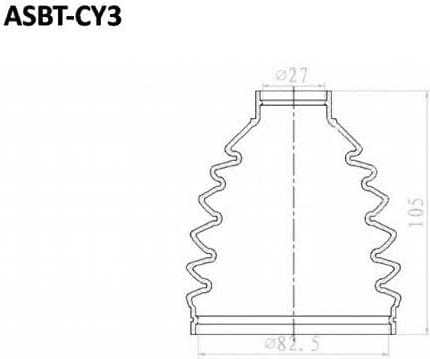 ASVA ASBTCY3 ПЫЛЬНИК ШРУС (КОМПЛЕКТ БЕЗ СМАЗКИ) 24x82x99