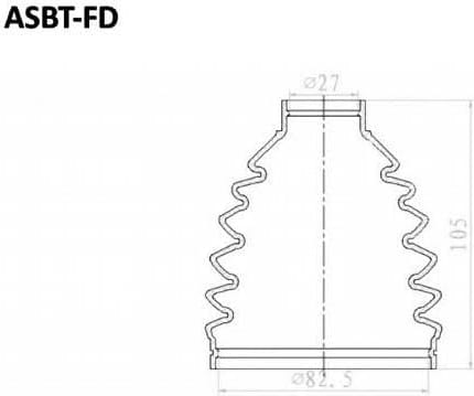 ASVA ASBTFD ПЫЛЬНИК ШРУС HONDA CIVIC 25x81x102 (БЕЗ СМАЗКИ)