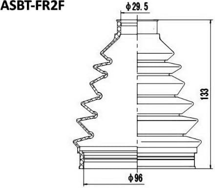 ASVA ASBTFR2F ПЫЛЬНИК ШРУС FREELANDER 29x96x123 (БЕЗ СМАЗКИ)