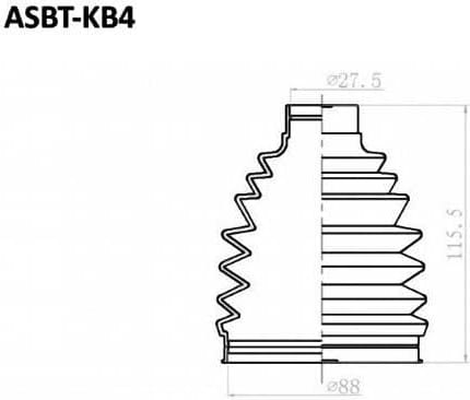ASVA ASBTKB4 ПЫЛЬНИК ШРУС MITSUBISHI L200 29x88x104 (БЕЗ СМАЗКИ)