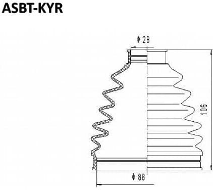 ASVA ASBTKYR ПЫЛЬНИК ШРУС KYRON/REXTON 29x91x81 (БЕЗ СМАЗКИ)