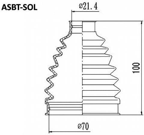 ASVA ASBTSOL ПЫЛЬНИК ШРУС SOLARIS/RIO 21x71x90