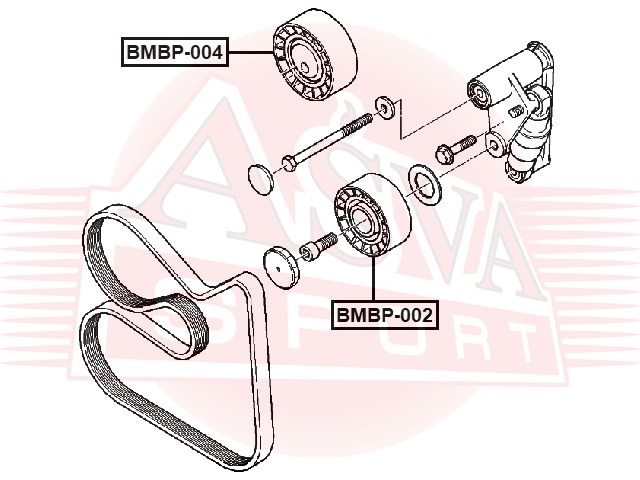 ASVA BMBP004 Ролик натяжной