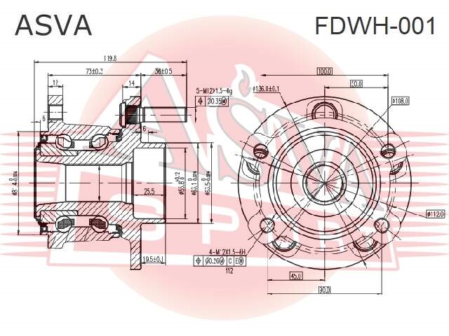 ASVA FDWH001 Ступица