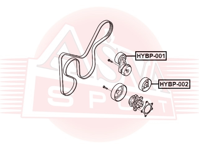 ASVA HYBP002 Ролик натяжной