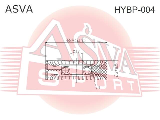 ASVA HYBP004 Ролик натяжной навесного оборудования