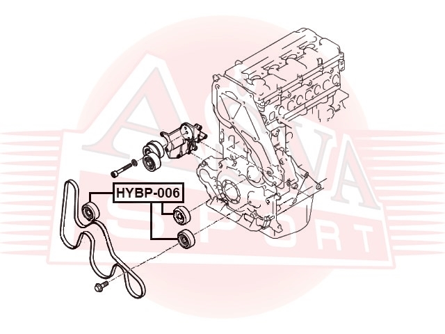 ASVA HYBP006 Ролик натяжной