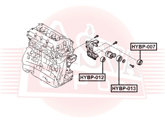 ASVA HYBP012 Ролик натяжной