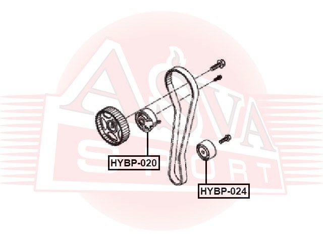 ASVA HYBP020 Ролик натяжной ремня ГРМ