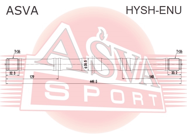 ASVA HYSHENU ПОЛУОСЬ