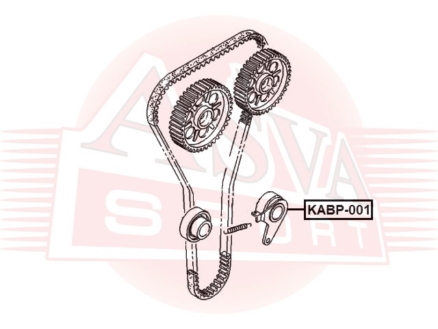 ASVA KABP001 Ролик натяжной ремня ГРМ