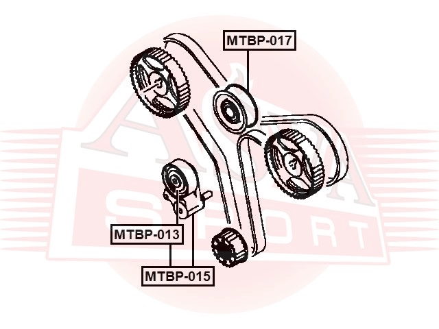 ASVA MTBP017 Ролик натяжной