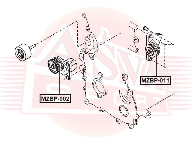 ASVA MZBP011 Ролик натяжной