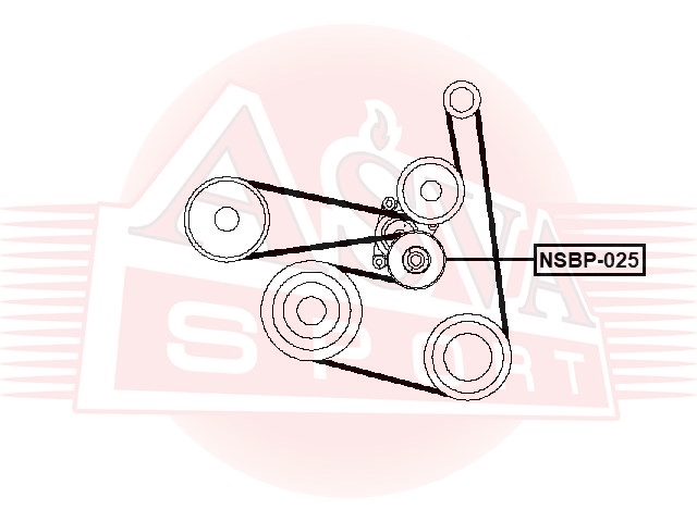 ASVA NSBP025 Ролик натяжной