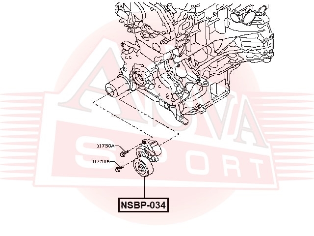 ASVA NSBP034 Ролик натяжной