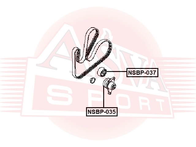 ASVA NSBP037 Ролик натяжной