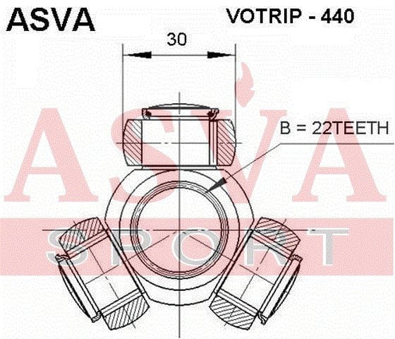 ASVA VOTRIP440 Трипоид 22x30