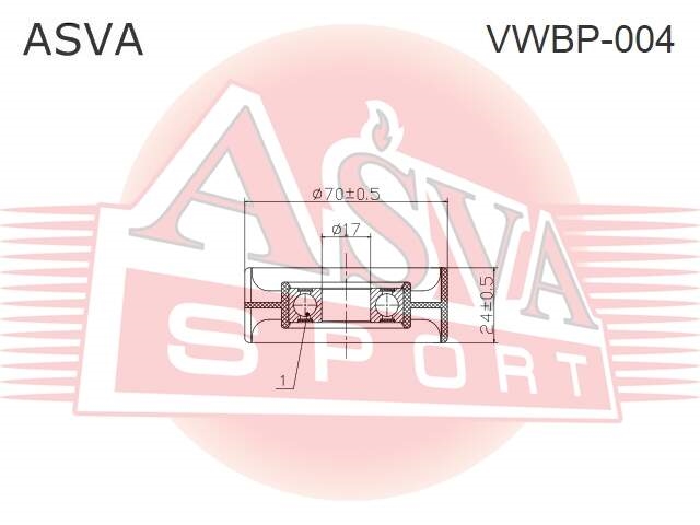 ASVA VWBP004 Ролик