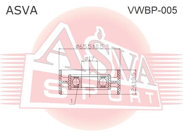 ASVA VWBP005 Ролик натяжной навесного оборудования