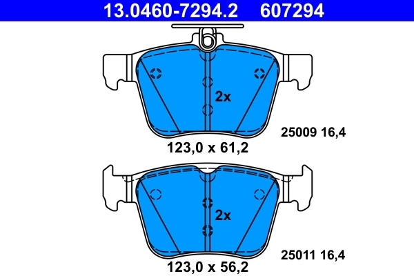 ATE 13046072942 Колодки зад. AUDI A3 12->
